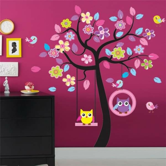 Owl Tree Wall Sticker Decor For Kids Room - Picture 4 of 7